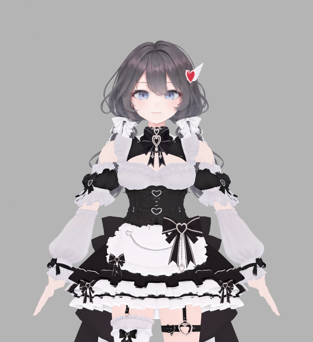 修正前:胸元と袖が灰紫っぽい。